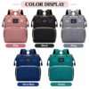 Multifunctional Baby Diaper Bag with Foldable Baby Bed