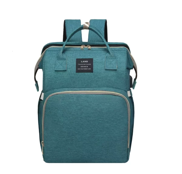 Multifunctional Baby Diaper Bag with Foldable Baby Bed