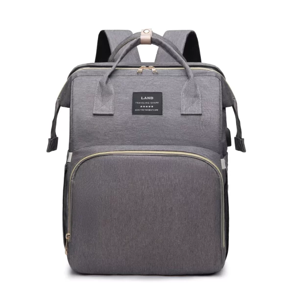Multifunctional Baby Diaper Bag with Foldable Baby Bed